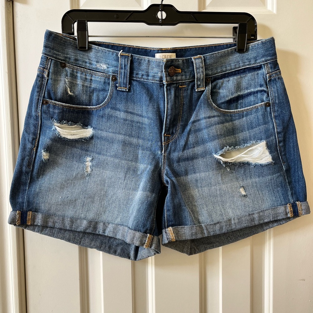 J. Crew Distressed Jean Shorts